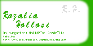 rozalia hollosi business card